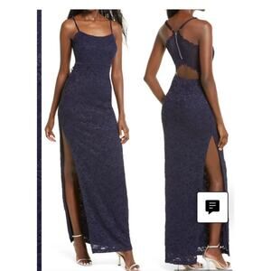 NWT Love Nickie Lew LNL Shimmer Lace Evening Dress size Small